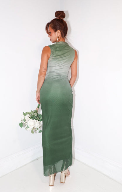 Woodland Grace Ombre Maxi Dress