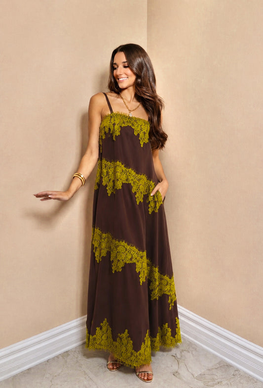 Vintage Romance Lace Maxi Dress