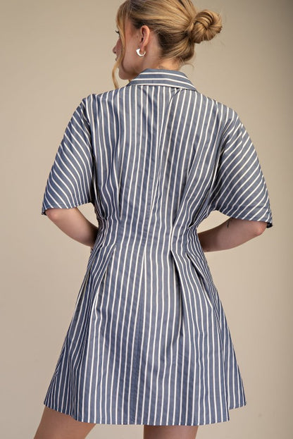 Effortless Stripe Shirt Dress