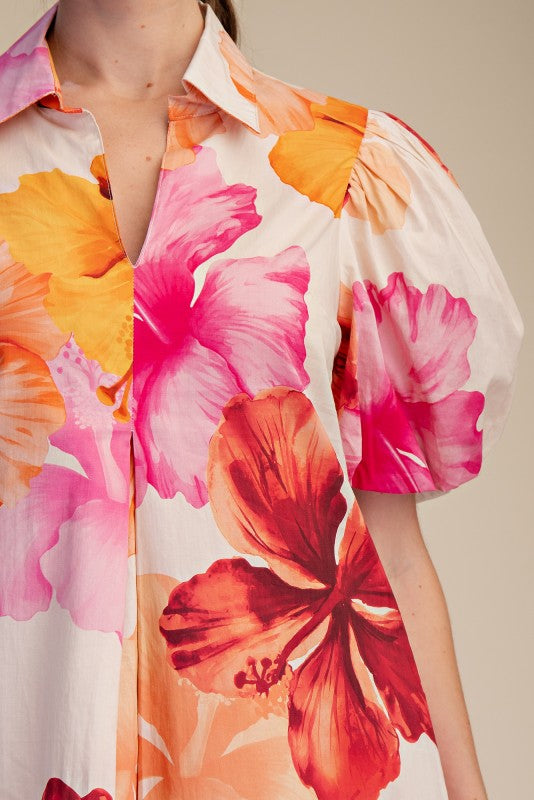 Island Blossom Midi Dress