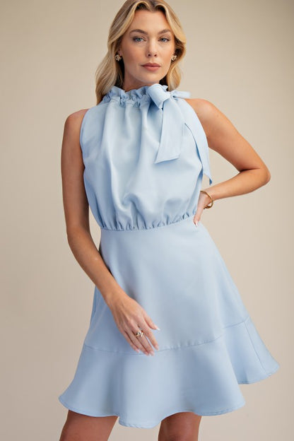 Soft Elegance Bow Neck Dress