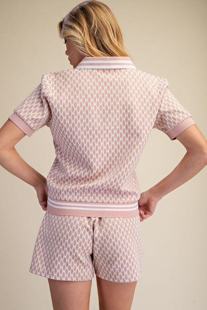 Blush Motion Rib Band Shorts