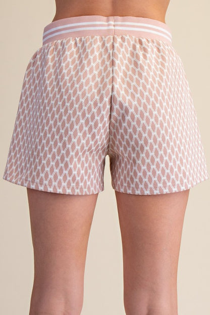 Blush Motion Rib Band Shorts