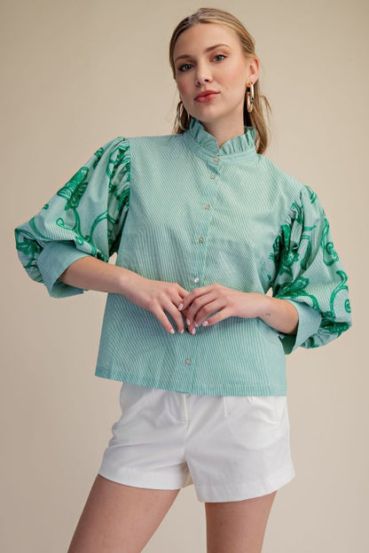 Garden Grace Embroidered Top