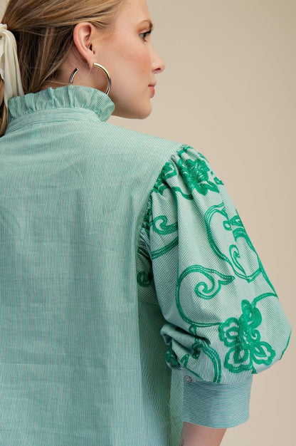 Garden Grace Embroidered Top