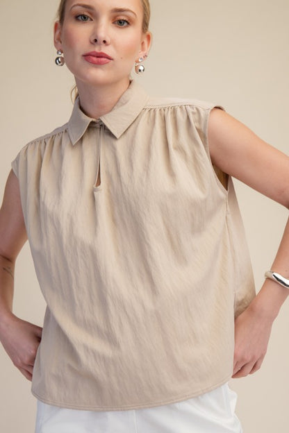 Effortless Elegance Keyhole Blouse