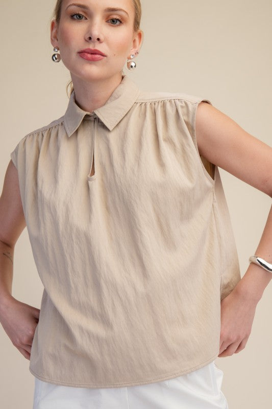 Effortless Elegance Keyhole Blouse