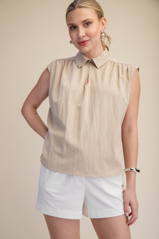 Effortless Elegance Keyhole Blouse