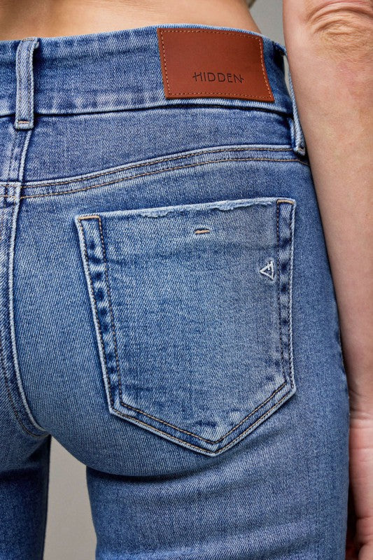 Hidden Charm Appliqué Flare Jeans