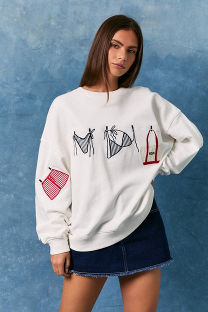 Americana Beach Babe Sweatshirt
