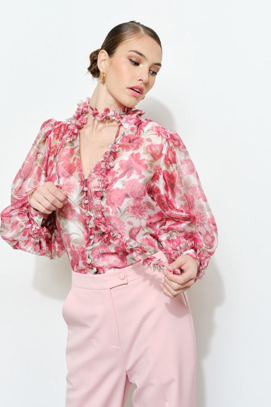 Pink Petal Romance Blouse