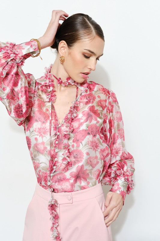 Pink Petal Romance Blouse
