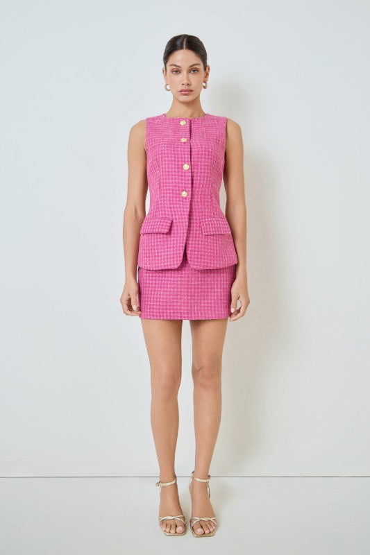 Elle Woods Tweed Mini Skirt