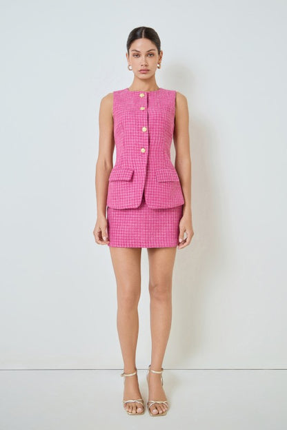 Elle Woods Tweed Mini Skirt