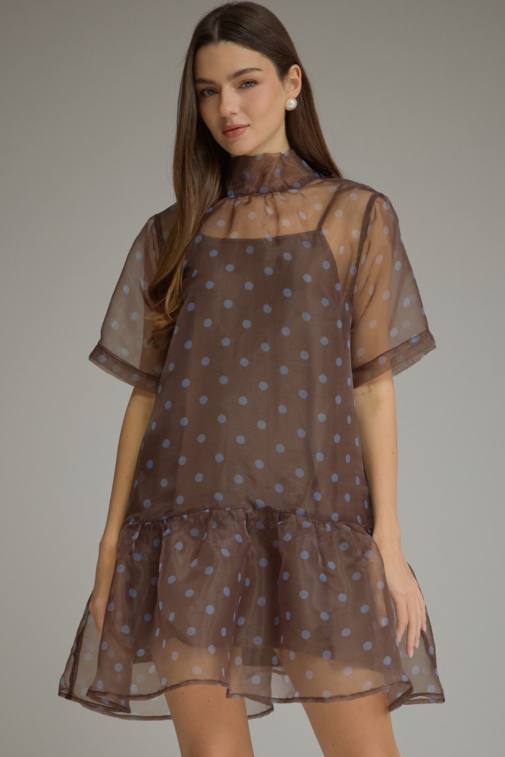 Dot After Dark Sheer Mini Dress