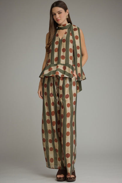 Dot to Dot Wide Leg Pants