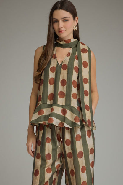 Dot to Dot Scarf Top