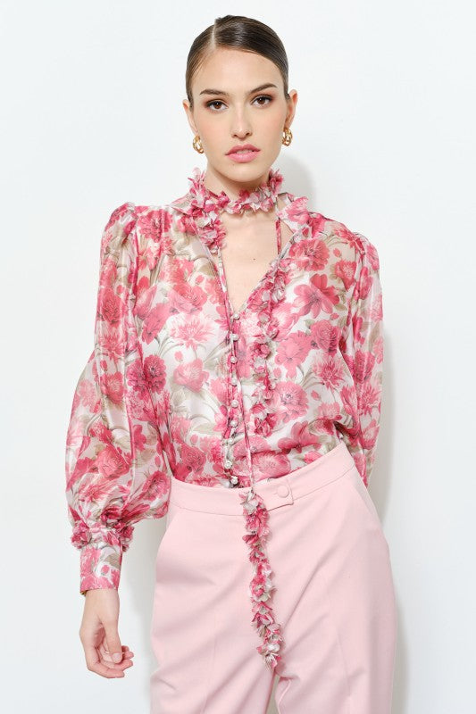 Pink Petal Romance Blouse