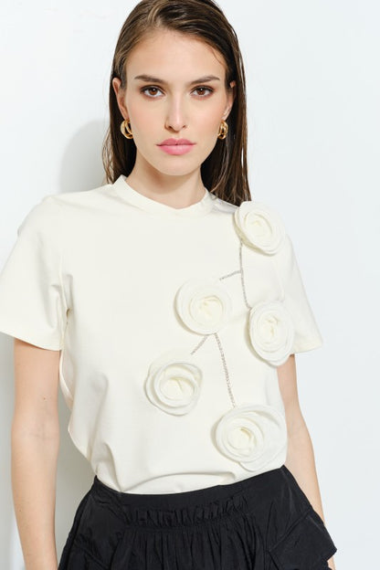 Rosette Luxe Knit Top