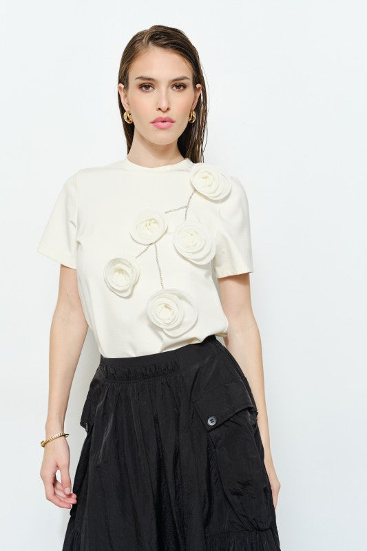 Rosette Luxe Knit Top