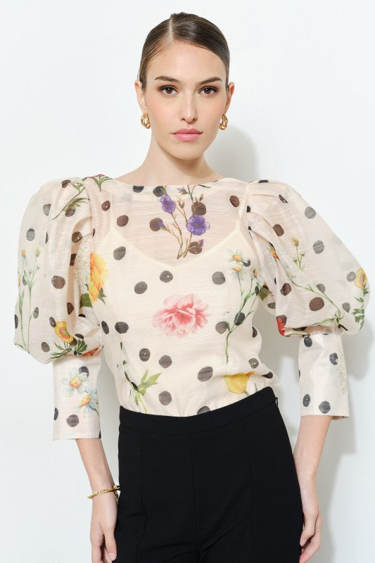 Garden Party Polka Dot Blouse (Copy) (Copy)