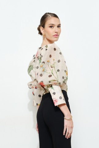 Garden Party Polka Dot Blouse