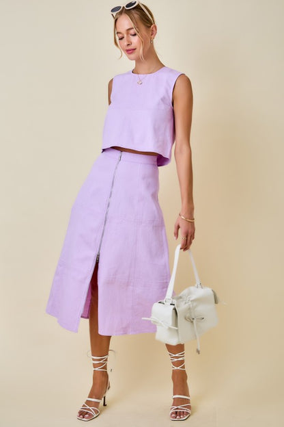 Portofino Stitch Denim Skirt