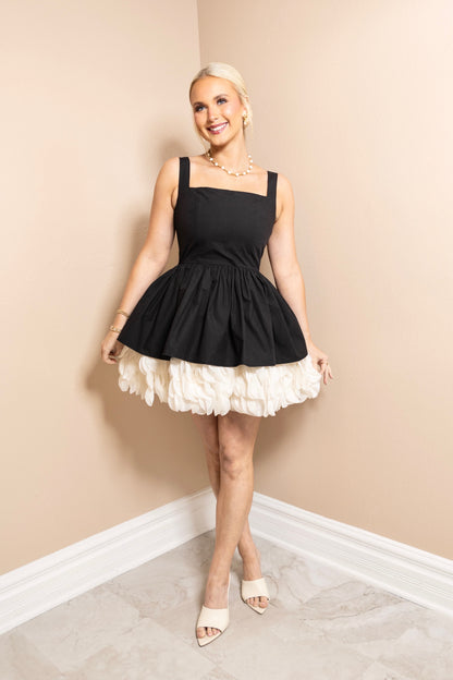 Retro Black & White Tutu Party Dress