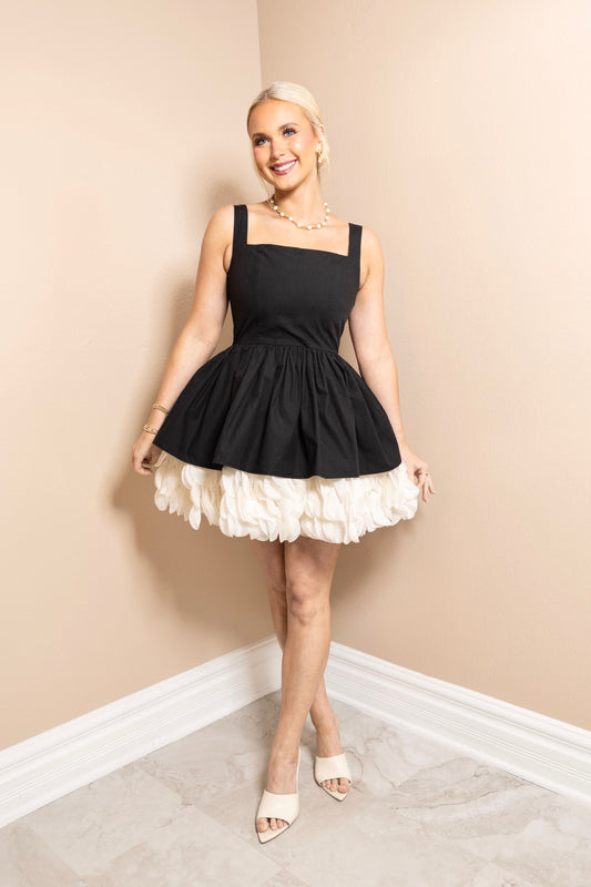 Retro Black & White Tutu Party Dress