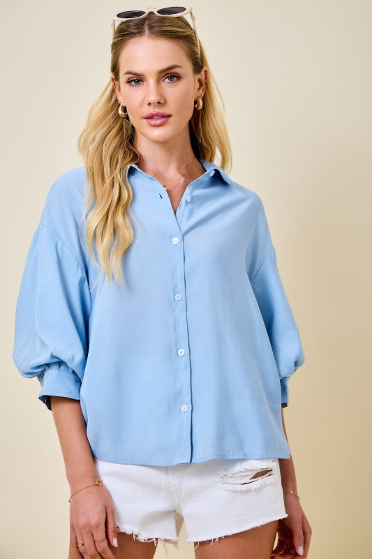 Cloudline Bubble Sleeve Blouse