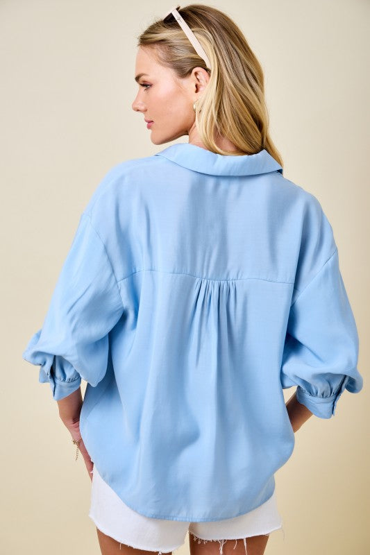 Cloudline Bubble Sleeve Blouse
