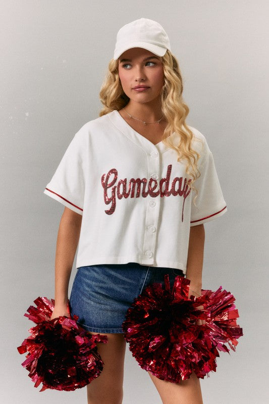 Game Day Glam Jersey Top