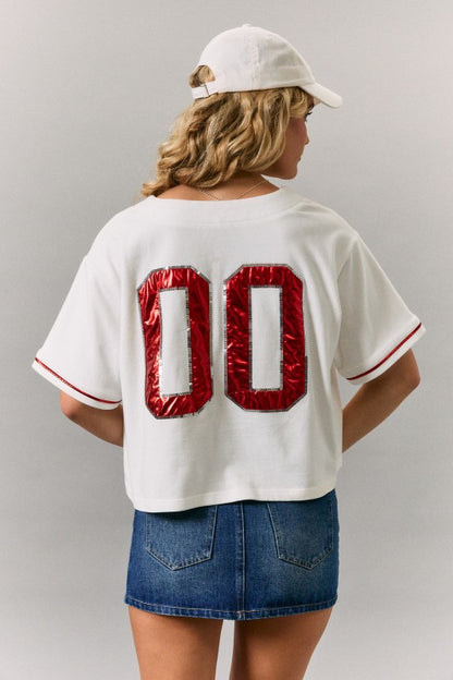 Game Day Glam Jersey Top