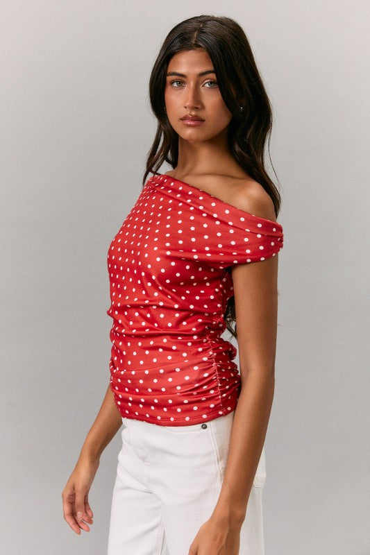 Off Duty Polka Dot Top