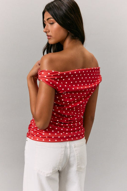Off Duty Polka Dot Top