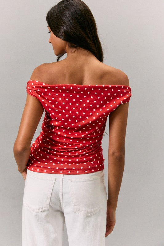 Off Duty Polka Dot Top