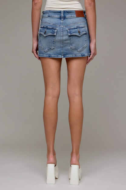 Hidden Vintage Denim Mini Skirt