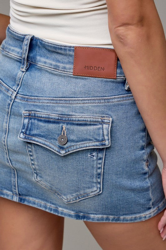 Hidden Vintage Denim Mini Skirt