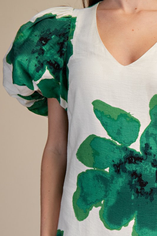 Emerald Bloom Maxi Dress