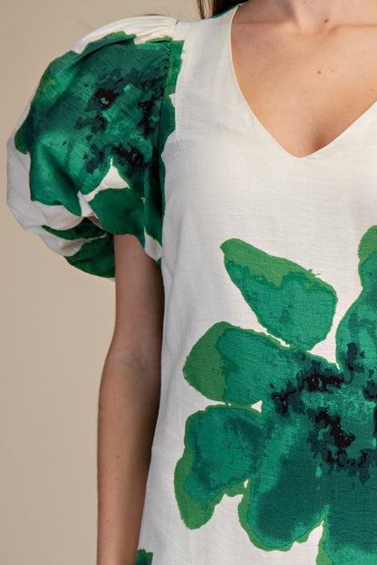 Emerald Bloom Maxi Dress