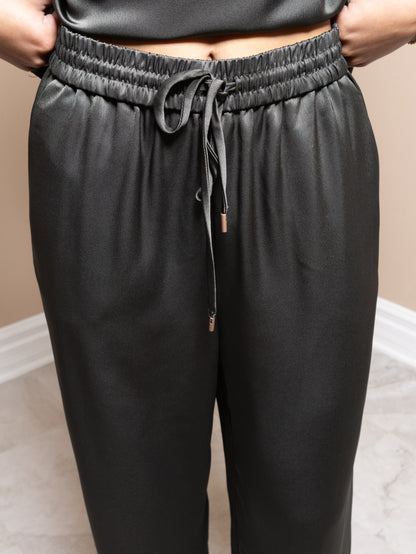 Everyday Elegance Satin Drawstring Pants