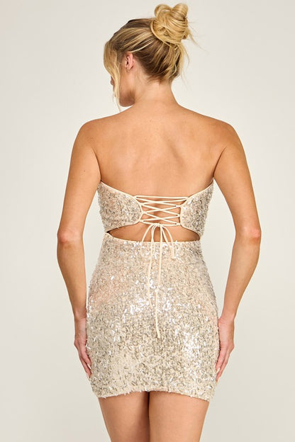Bottles Up Sequin Mini Dress