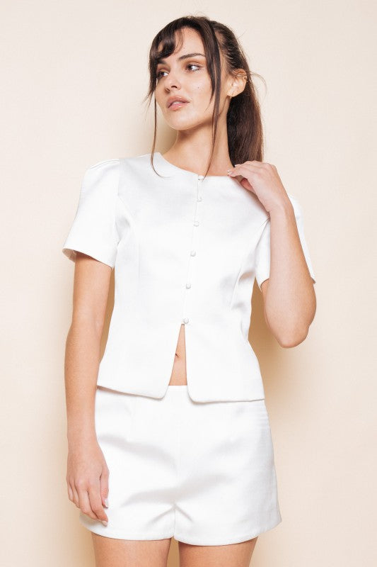 Effortless Elegance Button Front Top