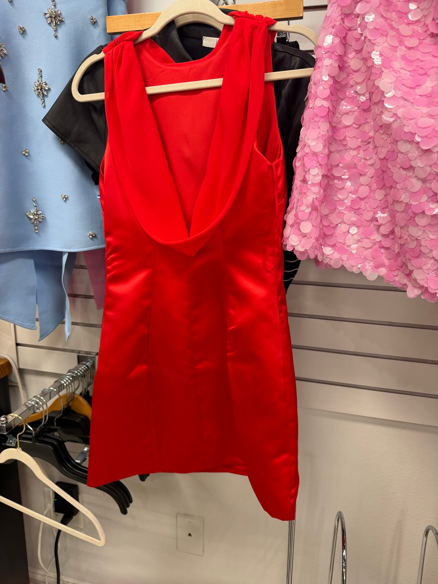 Firelight Cowl Back Dress