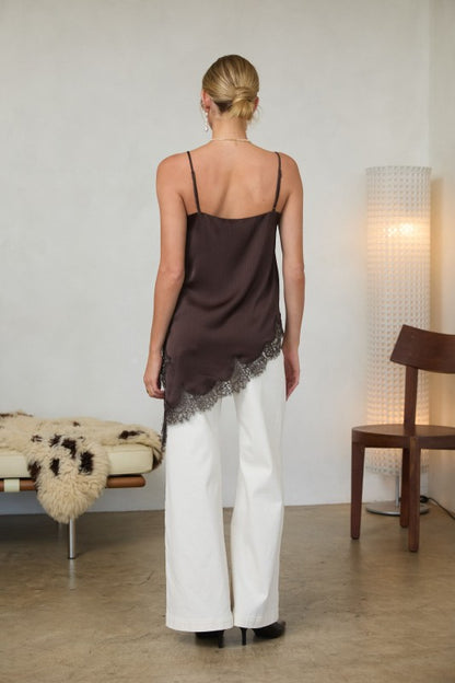 Asymmetry Allure Lace Cami Top