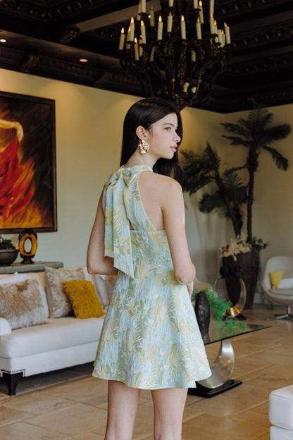 Palm Manor Halter Dress