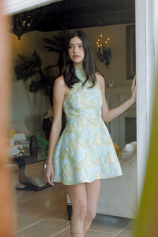 Palm Manor Halter Dress