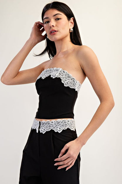 Lace Affair Strapless Top