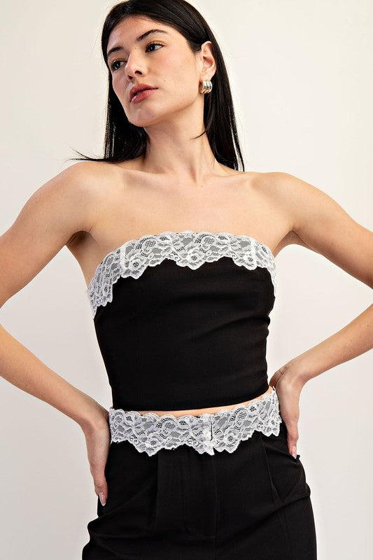 Lace Affair Strapless Top