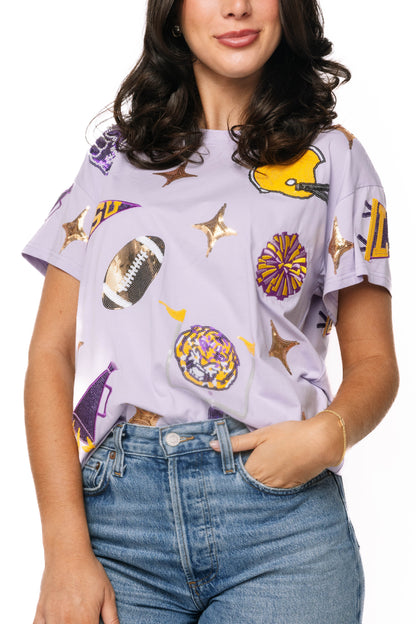 QOS Licensed LSU Sparkle Gameday Icon Tee